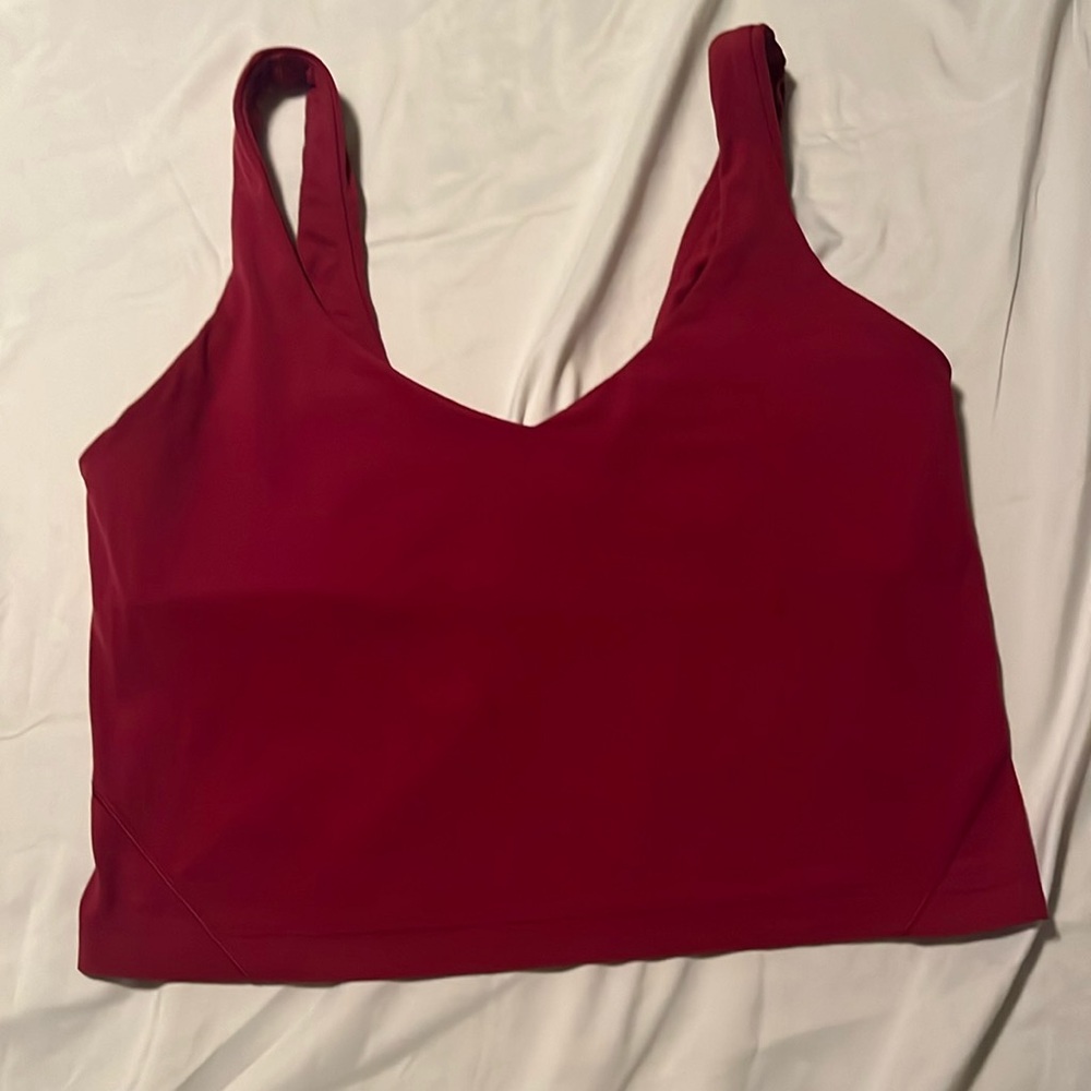 Lulu pink align tank top